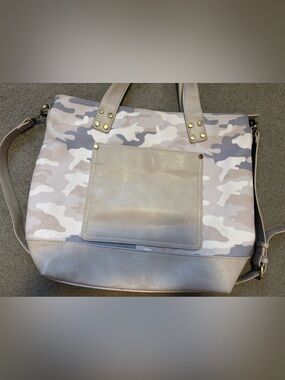 Antik Kraft Camo Tote Bag with Front Pocket
